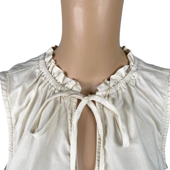 Bella Dahl $119 Ivory Sleeveless Ruffle Edge Pullover Top SZ S - Picture 4 of 9